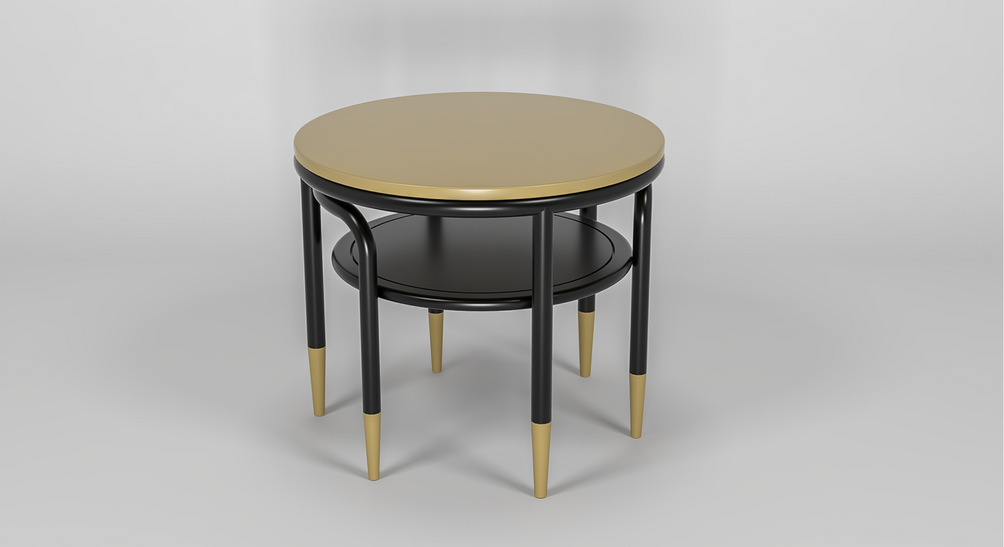 Anywhere Table & Chair | Round | Coffee Table | Black