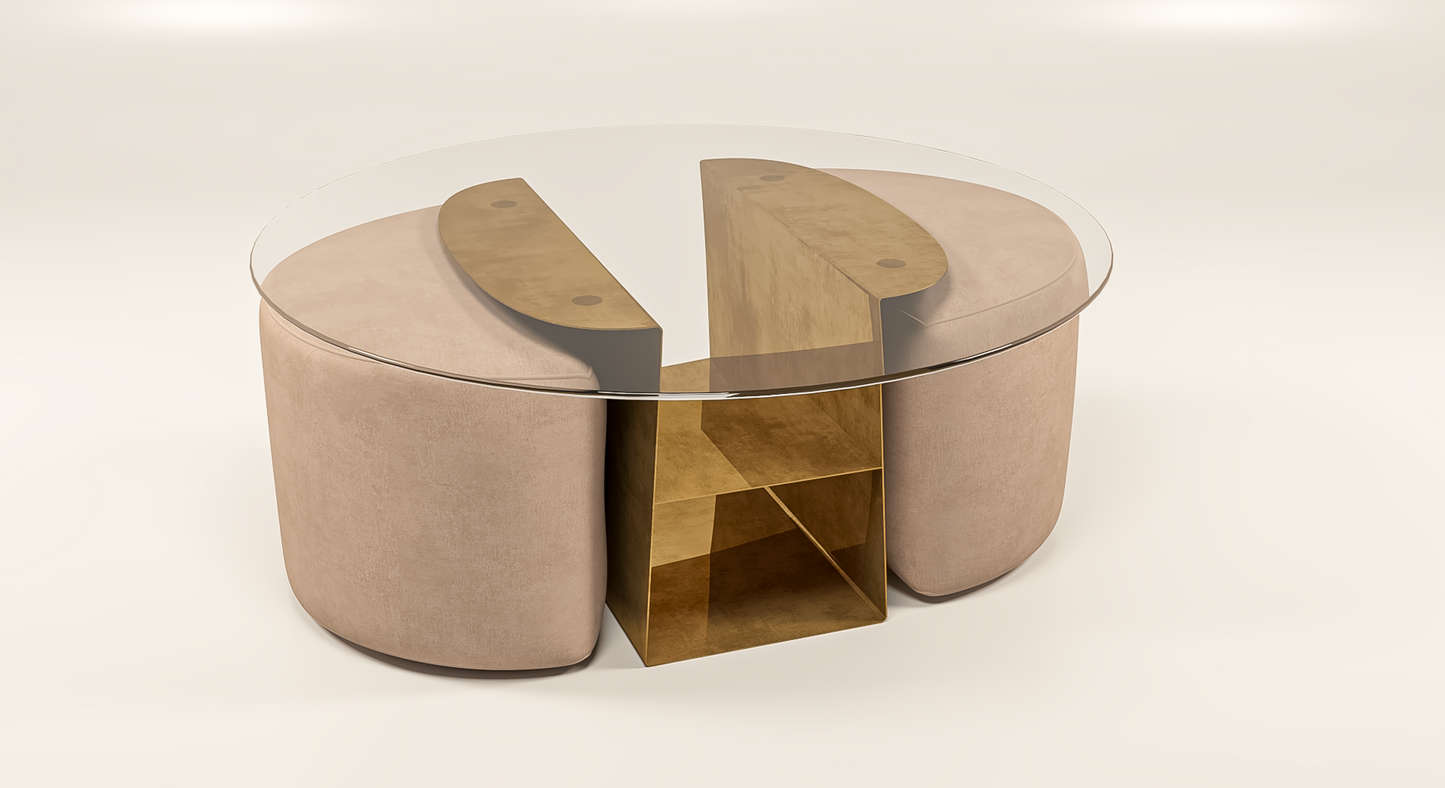 Elite Trapezio Coffee Table Set