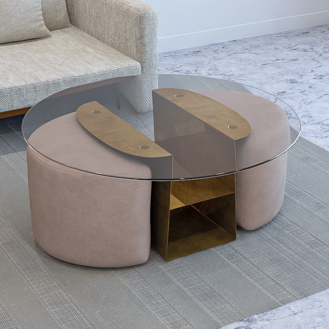 Elite Trapezio Coffee Table Set