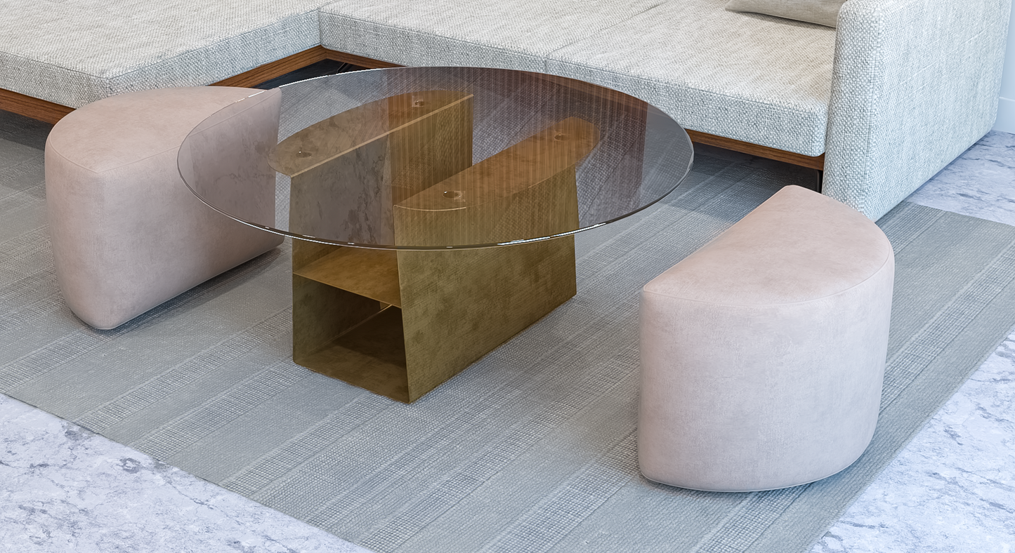 Elite Trapezio Coffee Table Set