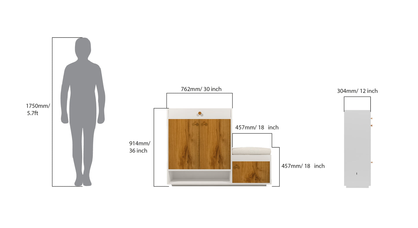 Step-Seat duo Space Saving Shoe Rack