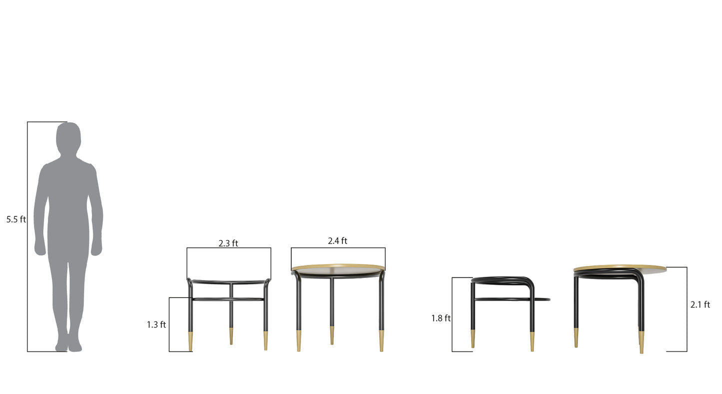 Anywhere Table & Chair | Round | Coffee Table | Black