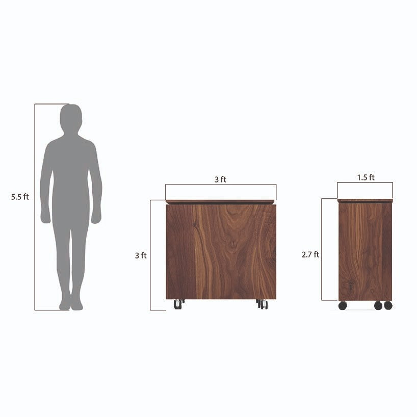 Party-pro Bar Cabinet | Dark Walnut Finish