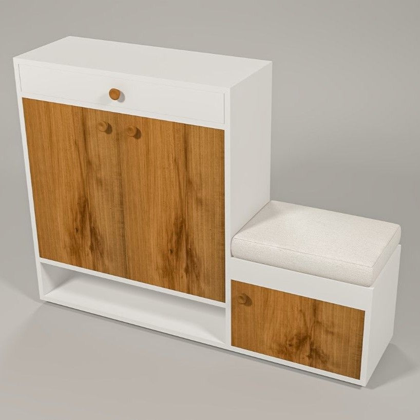 Step-Seat duo Space Saving Shoe Rack