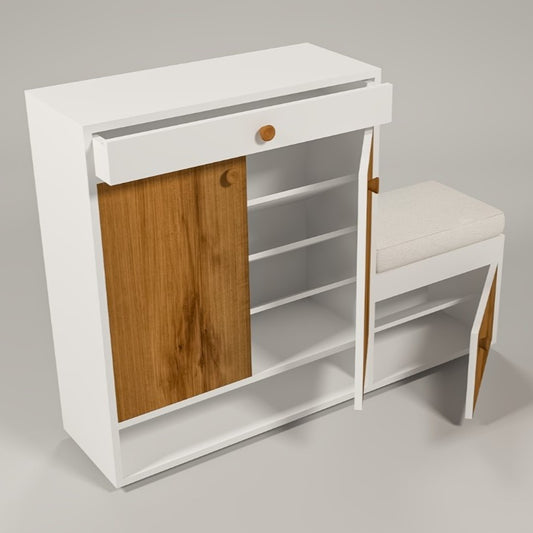 Step-Seat duo Space Saving Shoe Rack