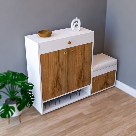 Step-Seat duo Space Saving Shoe Rack