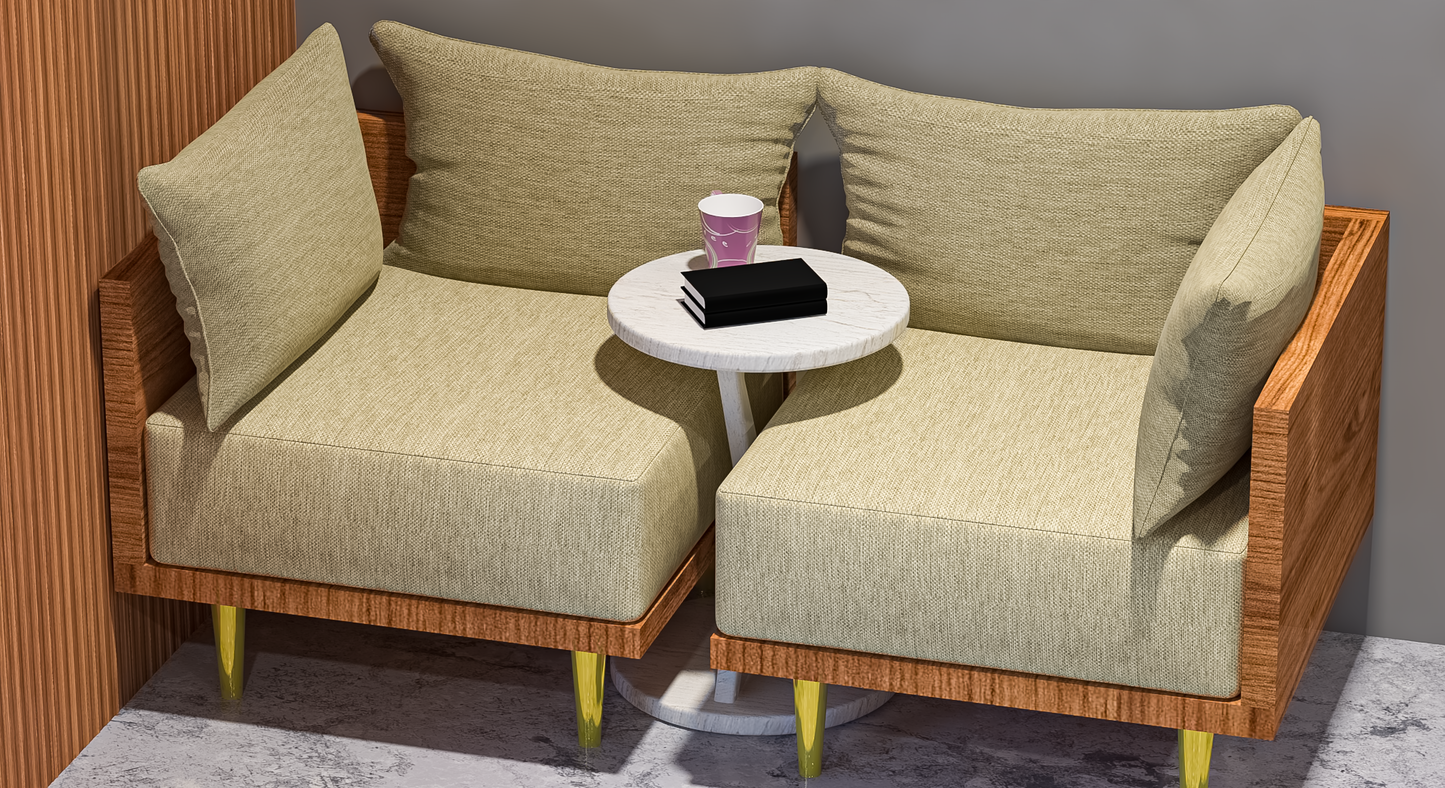 Slimline Chic Round Solid Wood Coffee Table in Rustic White Finish